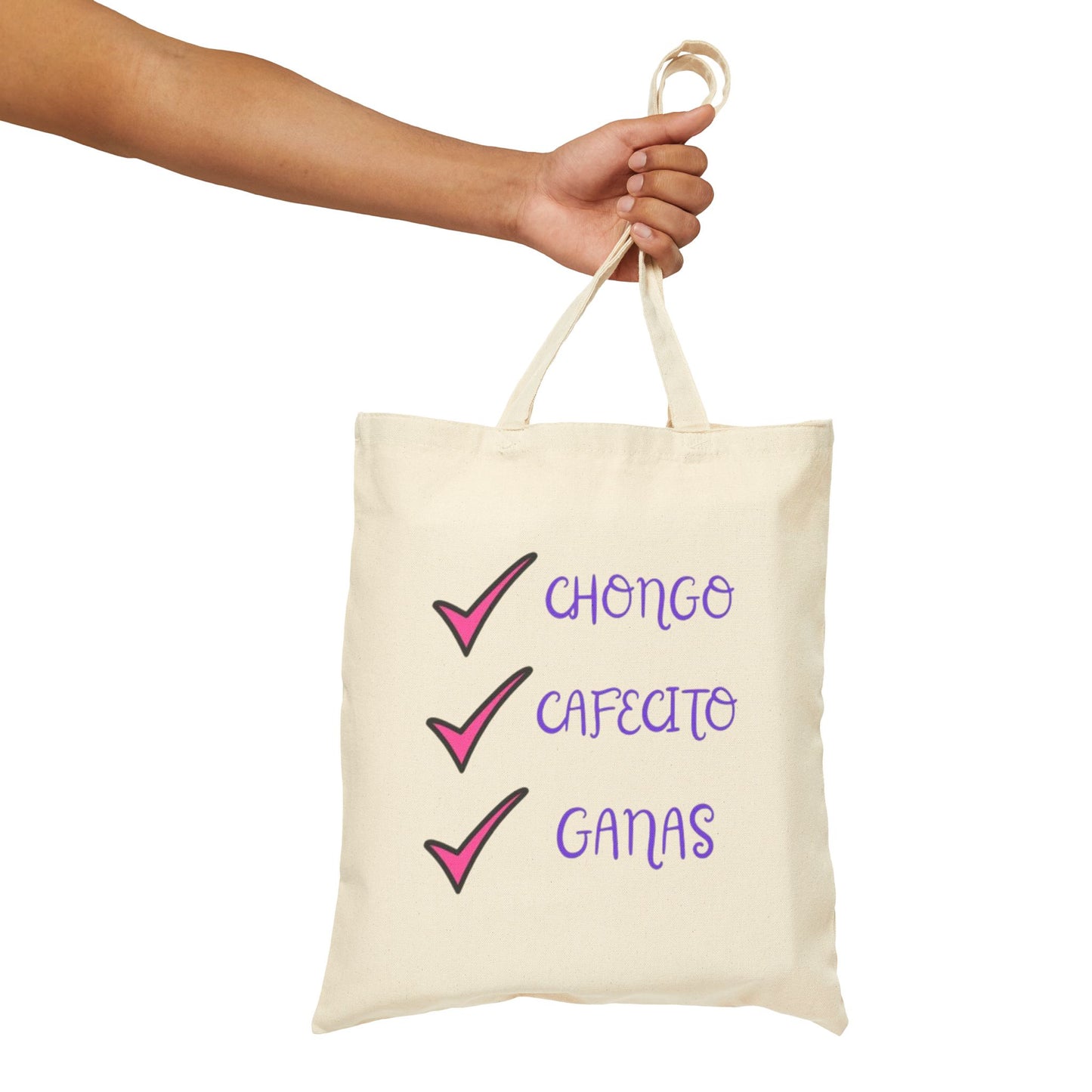 Ganas Checklist Cotton Canvas Tote Bag