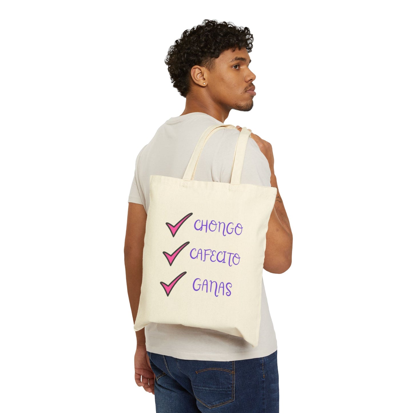 Ganas Checklist Cotton Canvas Tote Bag