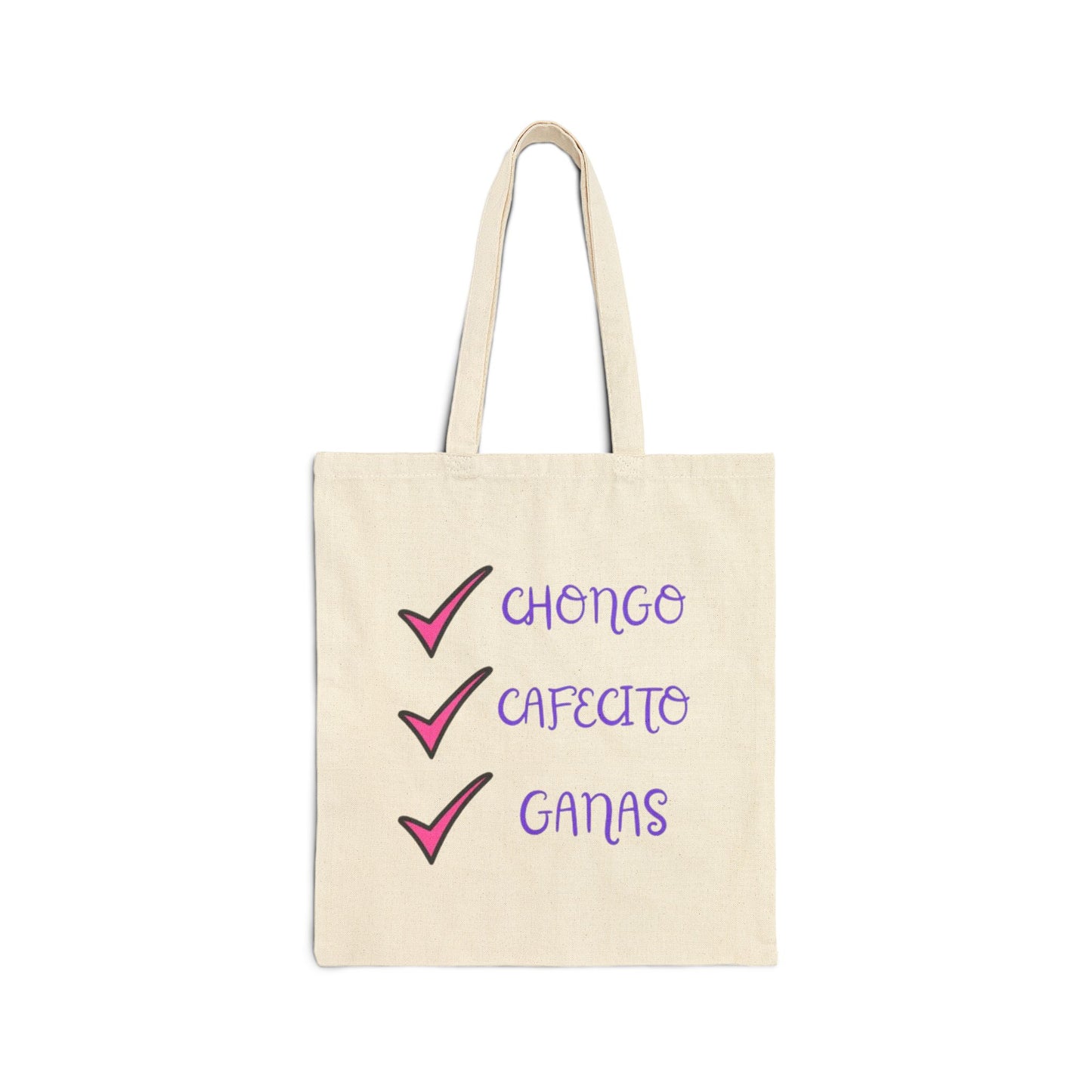 Ganas Checklist Cotton Canvas Tote Bag